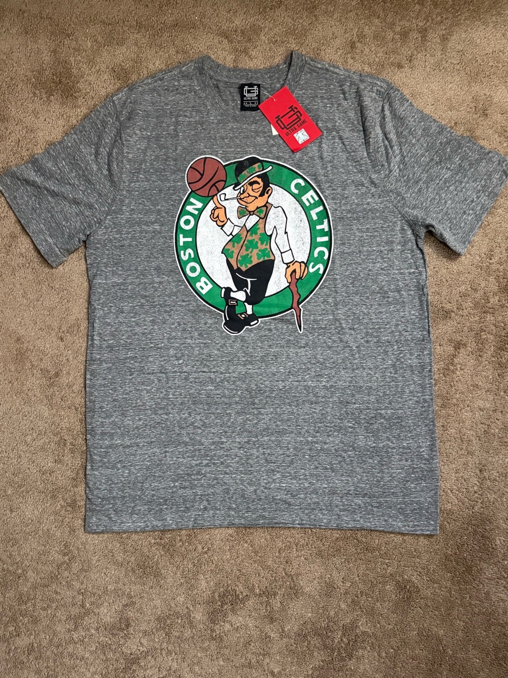 NWT Ultra Game Men's NBA Official Short Sleeve T-Shirt Boston Celtics Large
